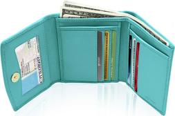 For Women - Trifold Womens Wallet With Coin Purse Rfid Block